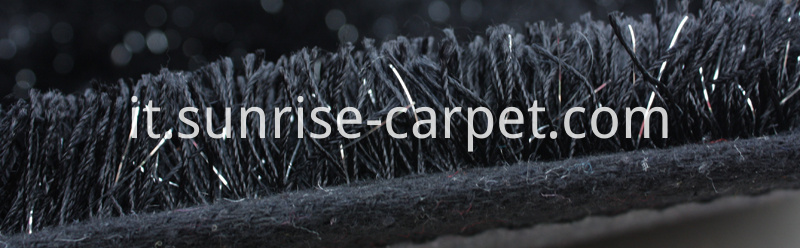 Poliestere Spessore Filato Tappeto Nero Polyester Thick Yarn Plain Rug Black